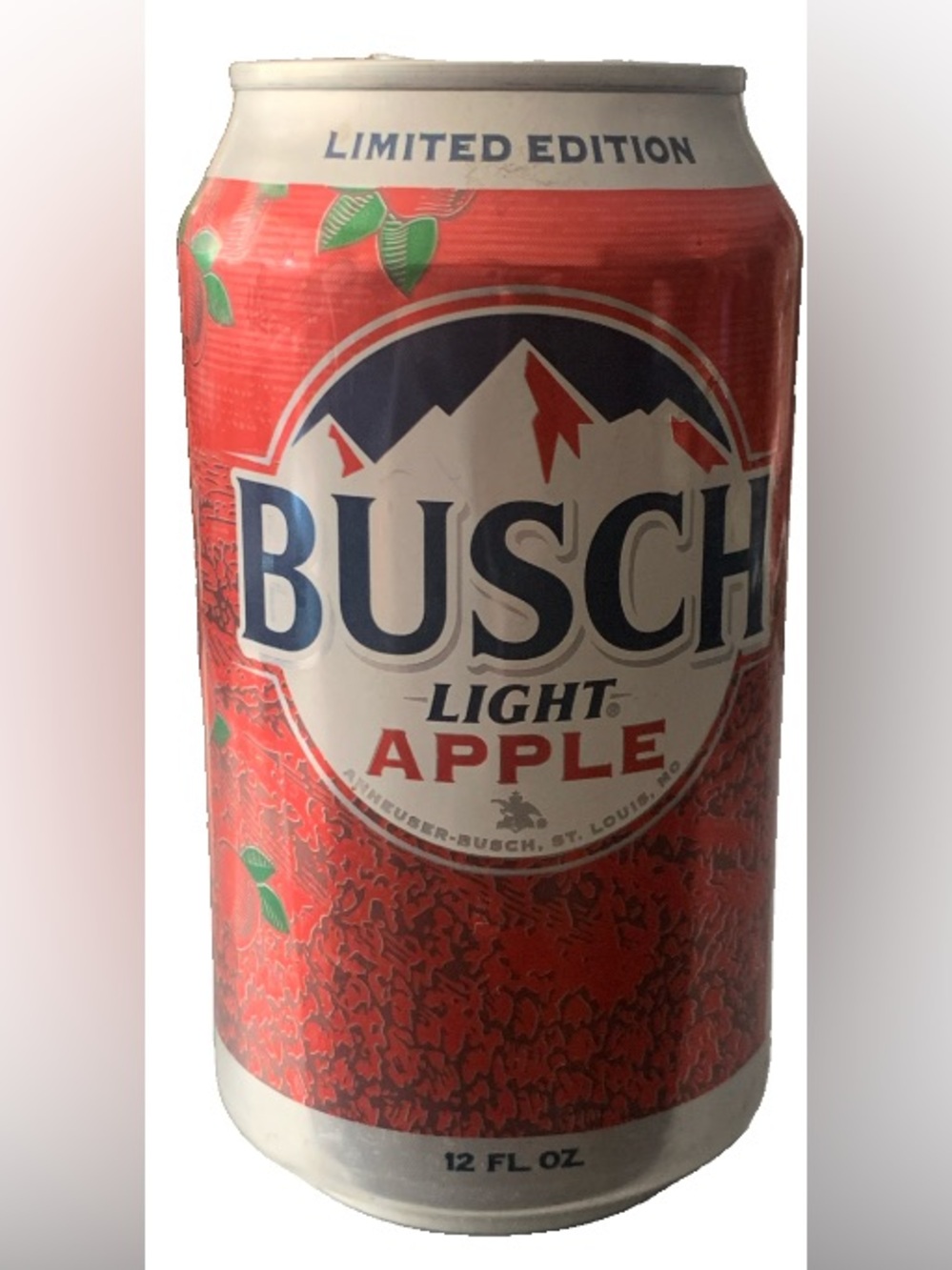 Vintage Beer Can Busch Light Apple Limited Edition Tab Empty Aluminum Can